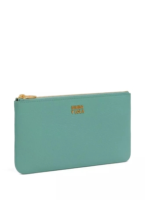 Bimba y Lola zip-top leather purse - Green