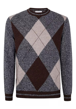 Ballantyne argyle-pattern wool sweater - Grey