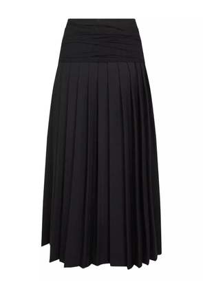 MM6 Maison Margiela pleated tulle-panel skirt - Black