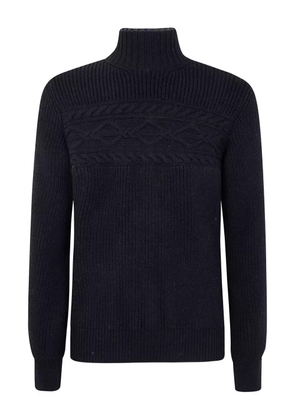 Zegna cable-knit high-neck sweater - Black