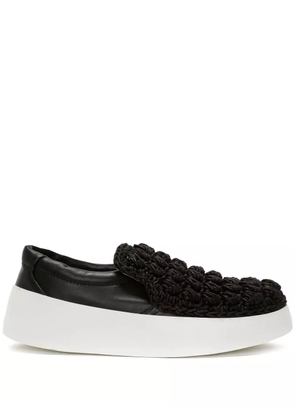 JW Anderson Popcorn leather sneakers - Black