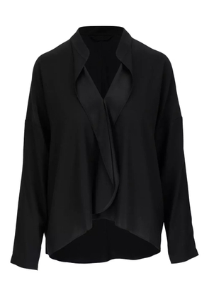 Zero + Maria Cornejo draped-collar blouse - Black