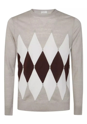Ballantyne argyle-pattern sweater - Grey