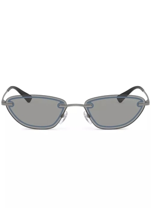 Emporio Armani oval-frame sunglasses - Grey