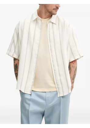 HUGO striped short-sleeved shirt - Neutrals