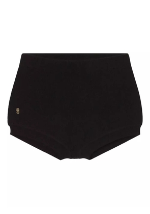 ETERNE ribbed high-waisted shorts - Black