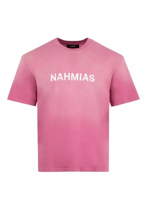Nahmias logo-print T-shirt - Pink
