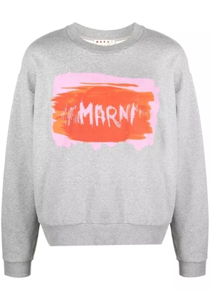 Marni logo-print sweatshirt - Grey