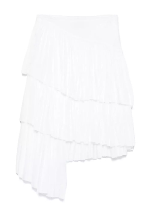 PNK pleated asymmetric skirt - White