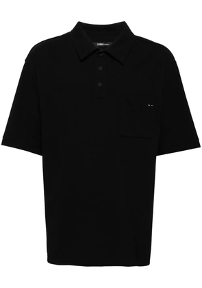 ZZERO BY SONGZIO embroidered-logo piqué polo shirt - Black