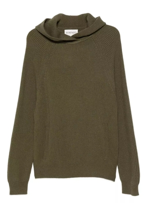 BOMPARD ribbed-knit hooded sweater - Green