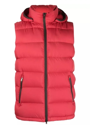 Herno logo-plaque padded gilet - Red