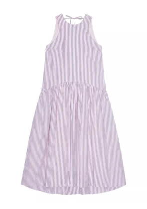 GANNI striped tiered dress - Purple