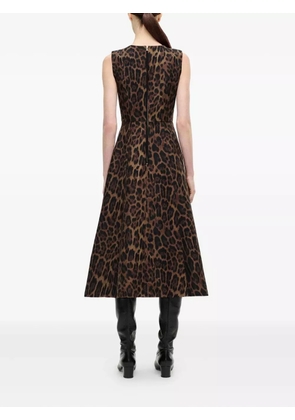 Adam Lippes Eloise leopard-print sleeveless midi dress - Brown