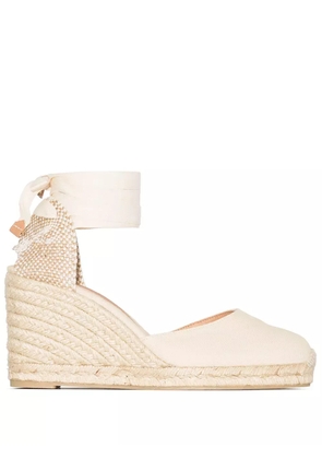Castañer Carina 80 canvas wedge heels - Neutrals