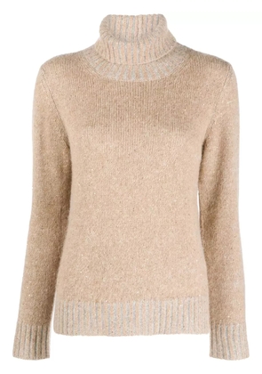 Fabiana Filippi roll-neck knitted top - Neutrals