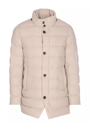 Herno padded single-breasted coat - Neutrals