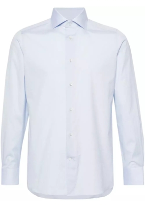 Zegna spread-collar poplin shirt - Blue