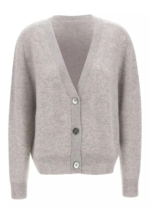 Hemisphere V-neck ribbed cardigan - Grey