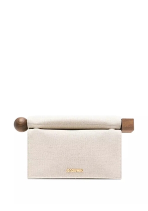 Jacquemus The Rond Carré clutch - Neutrals