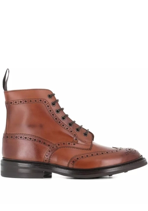 Tricker's Stow burnished brogue boots - Brown