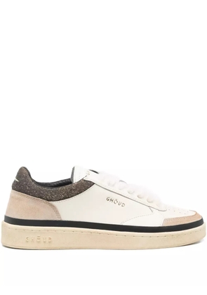 GHŌUD leather panelled sneakers - White