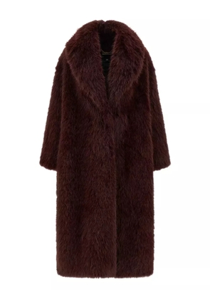 Elisabetta Franchi shawl-collar faux-fur coat - White