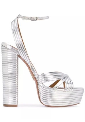 Aquazzura 140mm Sundance Plateau sandals - Silver