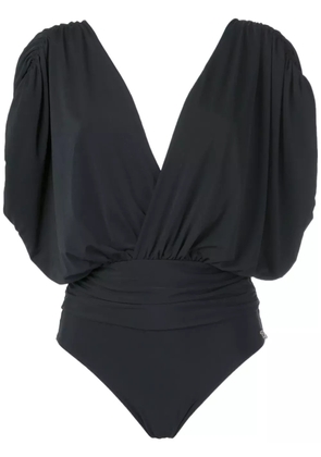 Brigitte deep V neck swimsuit - Black