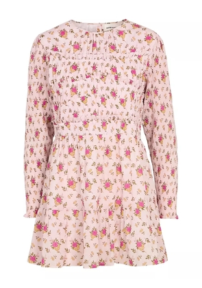 Antik Batik smocked floral-print dress - Pink