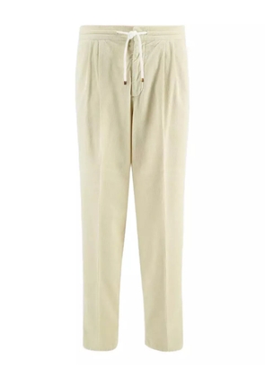 Brunello Cucinelli corduroy cotton trousers - White