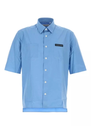 Namacheko patch-pocket poplin shirt - Blue