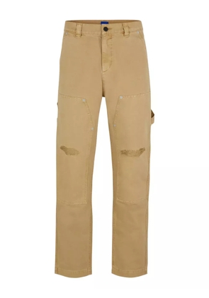 BOSS utility distressed trousers - Brown