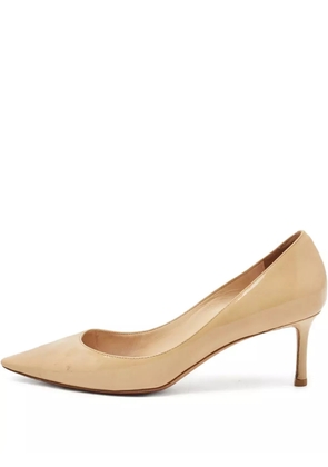 Jimmy Choo Pre-Owned patent-finish pumps - Neutrals