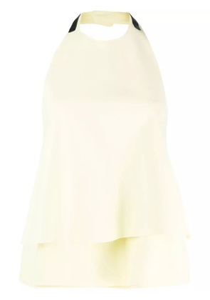 Jil Sander halterneck open-back top - Yellow