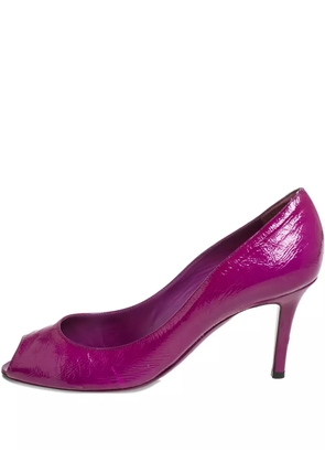 Sergio Rossi Vintage 2023 pre-owned 75mm peep-toe pumps - Purple