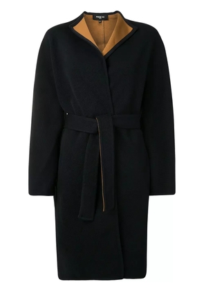 Paule Ka contrast lining belted coat - Blue