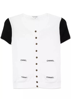 CHANEL Pre-Owned 1990-2000s short-sleeved cardigan - White