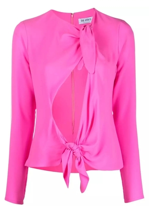 The Attico Zelda tie-front blouse - Pink