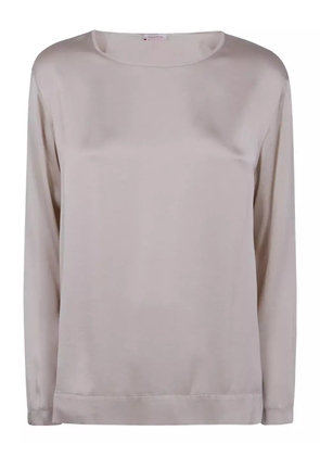 Rossopuro long-sleeved silk blouse - Neutrals
