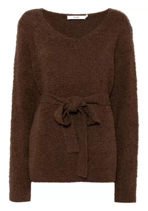 b+ab wrap-around scarf jumper - Brown