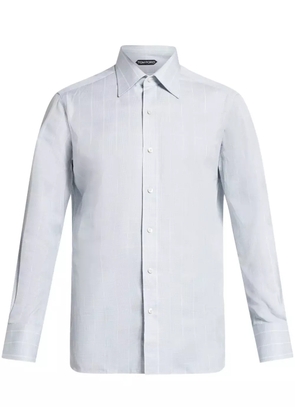 TOM FORD check-print cotton shirt - Grey