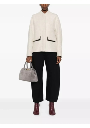 MARK KENLY DOMINO TAN herringbone-pattern pocket jacket - Neutrals