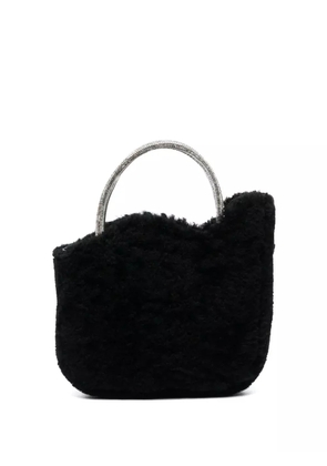 Le Silla micro Ivy shearling bag - Black