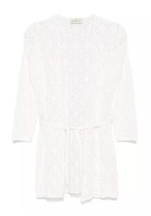 Bruno Manetti pointelle cardigan - White