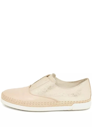 Tod's Vintage leather flat espadrilles - Neutrals