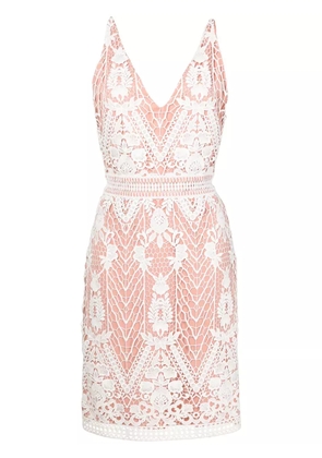 Lethicia Bronstein Canis crochet-panel dress - Neutrals