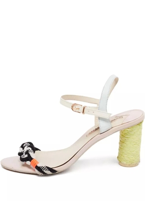 Sophia Webster Pre-Owned 80mm leather heeled sandals - White