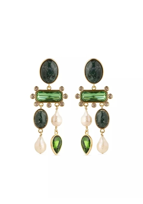 Mignonne Gavigan stone-embellished drop earrings - Green