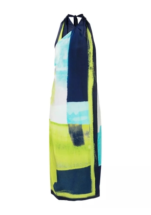 Lenny Niemeyer abstract-print wraparound midi dress - Green
